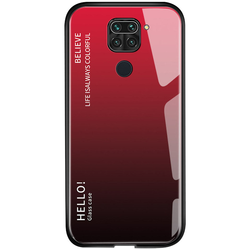 

TPU+Glass чехол Gradient HELLO для Xiaomi Redmi 10X Красный (142191)