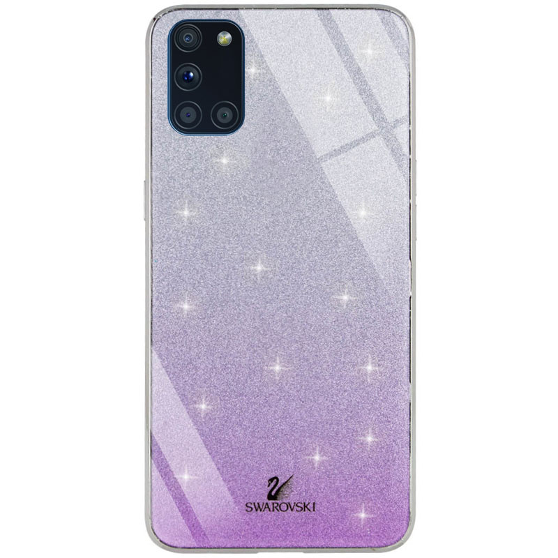 

TPU+Glass чехол Swarovski для Samsung Galaxy A31 Фиолетовый (135405)