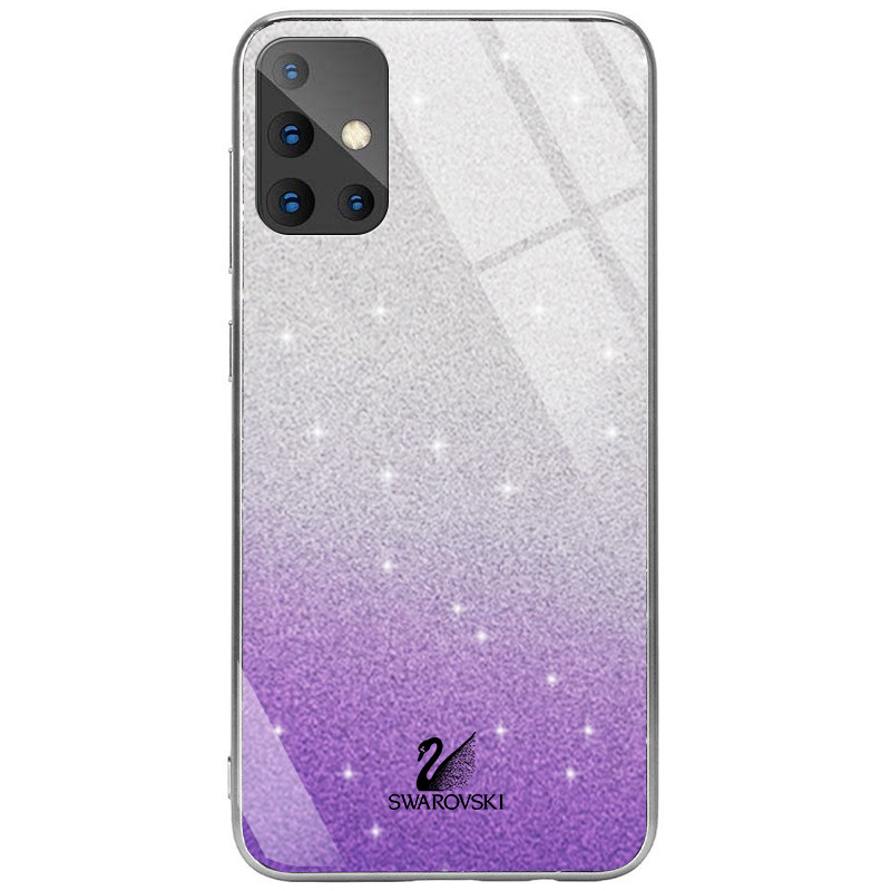 

TPU+Glass чехол Swarovski для Samsung Galaxy A51 Фиолетовый (123468)