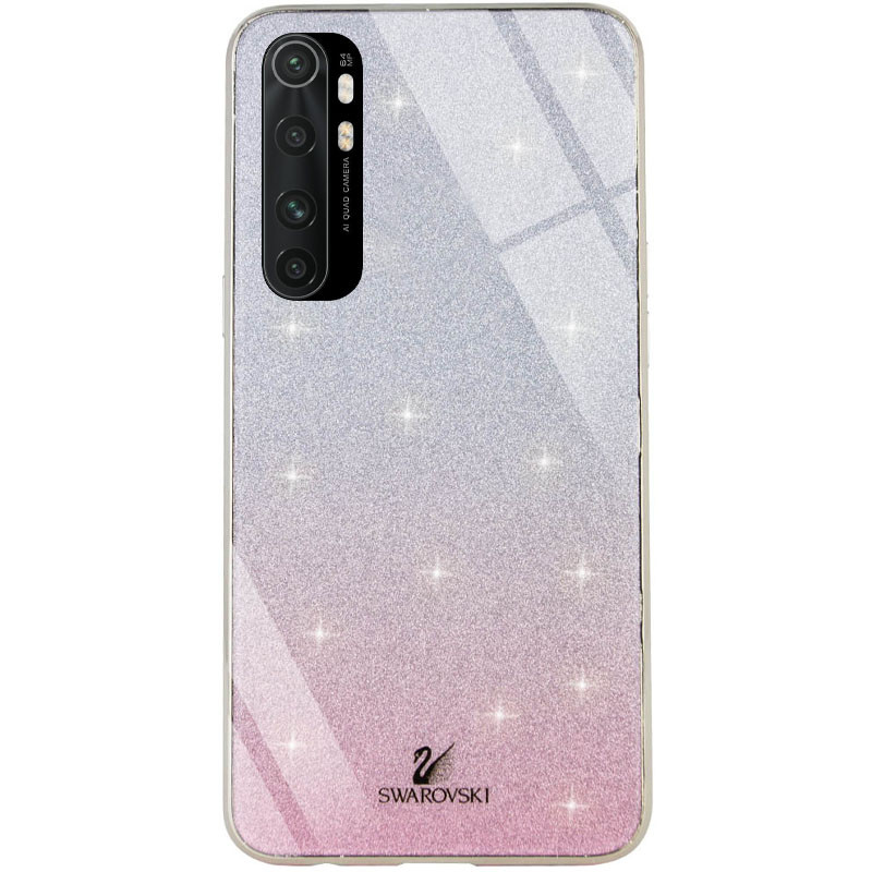 

TPU+Glass чехол Swarovski для Xiaomi Mi Note 10 Lite Розовый (135419)