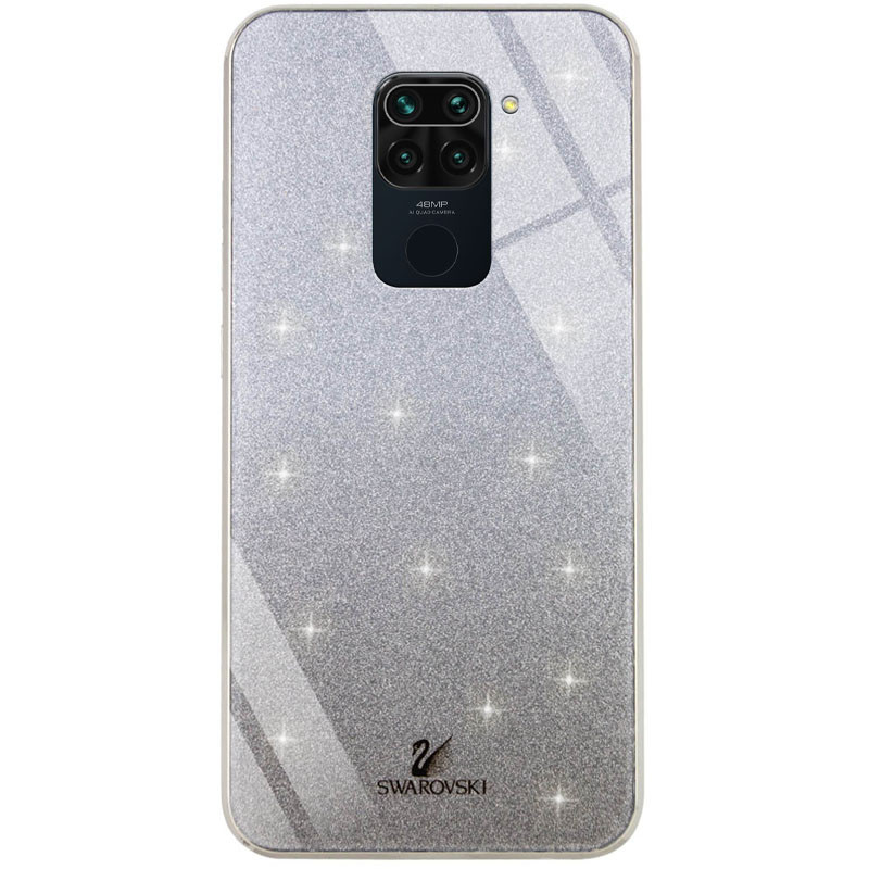 

TPU+Glass чехол Swarovski для Xiaomi Redmi 10X Черный (135430)