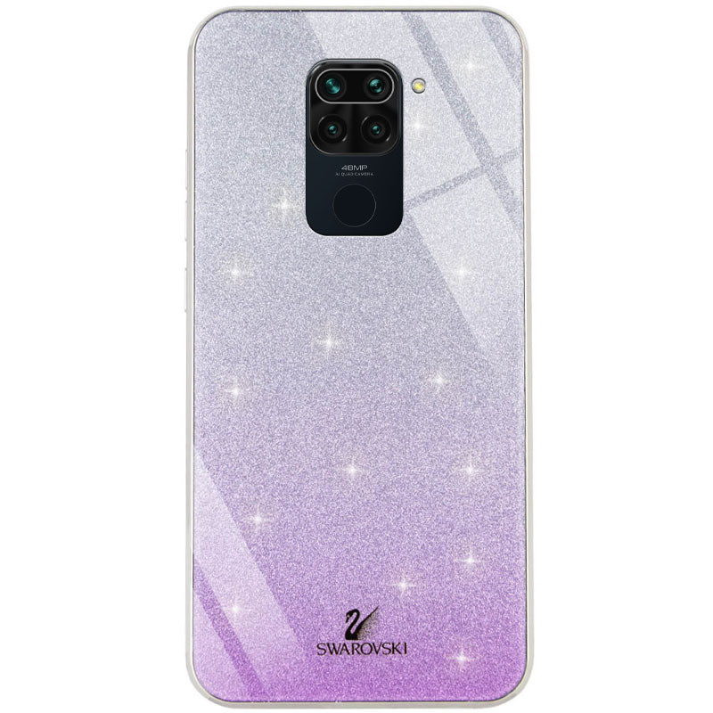 

TPU+Glass чехол Swarovski для Xiaomi Redmi Note 9 / Redmi 10X Фиолетовый (135429)