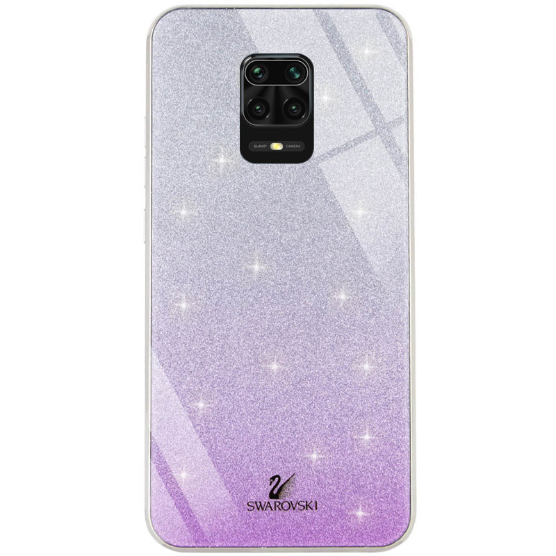 

TPU+Glass чехол Swarovski для Xiaomi Redmi Note 9 Pro Max Фиолетовый (135437)