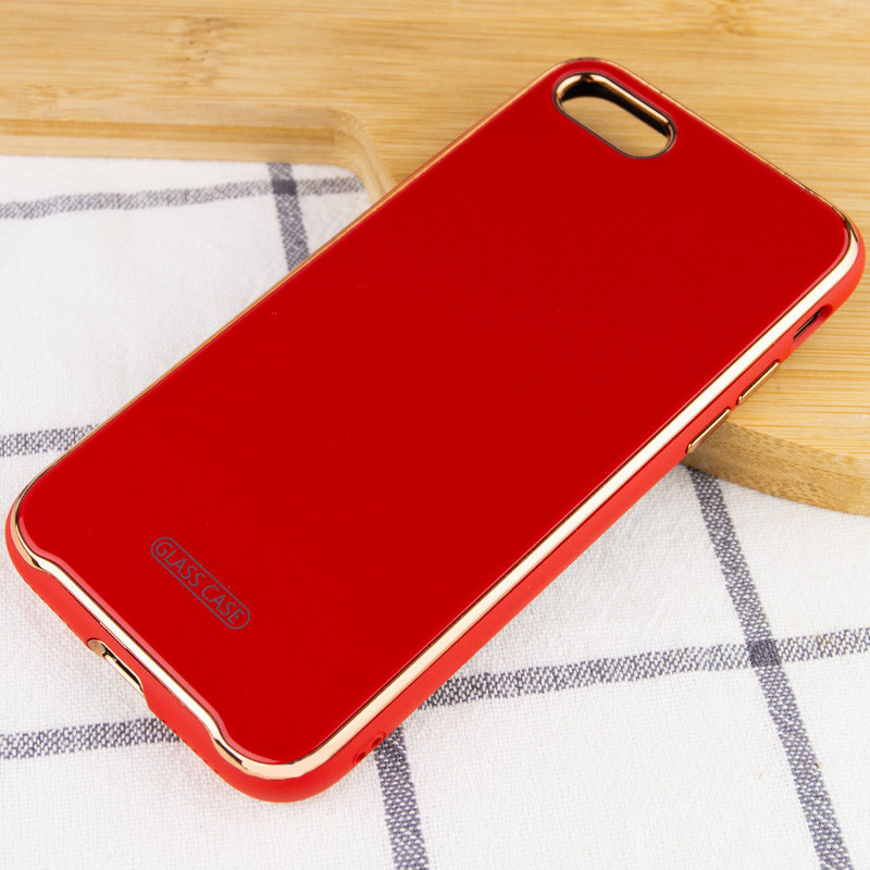 

TPU+Glass чехол Venezia для Apple iPhone 7 / 8 / SE (2020) (4.7") Красный / Red (140429)