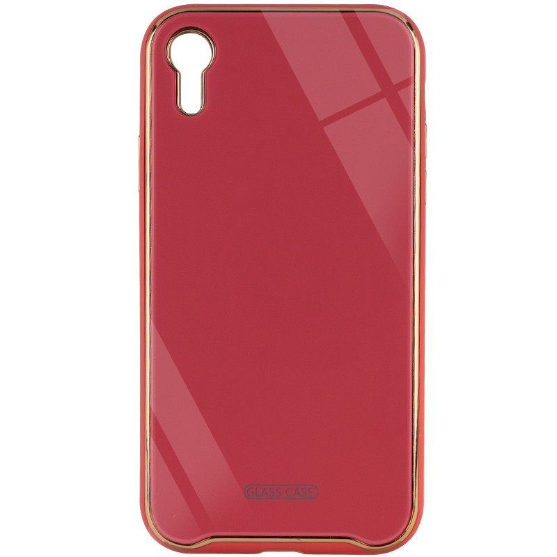 

TPU+Glass чехол Venezia для Apple iPhone XR (6.1") Красный / Camellia (142778)