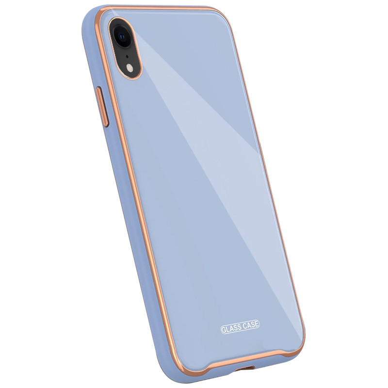 

TPU+Glass чехол Venezia для Apple iPhone XR (6.1") Сиреневый / Dasheen (140480)