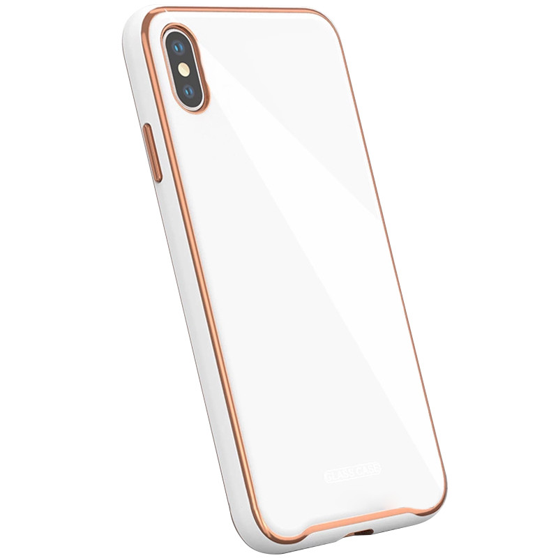 

TPU+Glass чехол Venezia для Apple iPhone XS Max (6.5") Белый / White (142780)