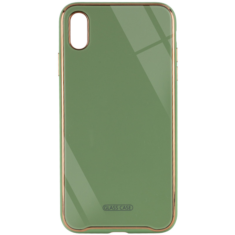

TPU+Glass чохол Venezia для Apple iPhone XS Max (6.5") (М'ятний / Mint)