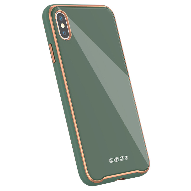 

TPU+Glass чохол Venezia для Apple iPhone XS Max (6.5") (Зелений / Pine green)