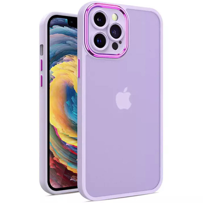 

TPU+PC чехол Accent для Apple iPhone 13 Pro Max (6.7") White / Purple (226998)
