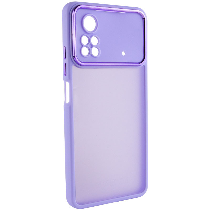 

TPU+PC чехол Accent для Xiaomi Poco X4 Pro 5G White / Purple (227088)
