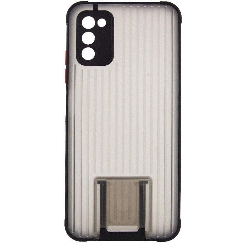 

TPU+PC чохол Bracket для Samsung Galaxy A02s (Чорний)