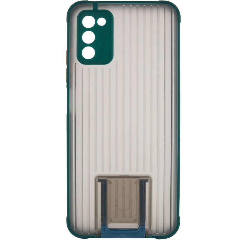 

TPU+PC чохол Bracket для Samsung Galaxy A02s (Зелений)