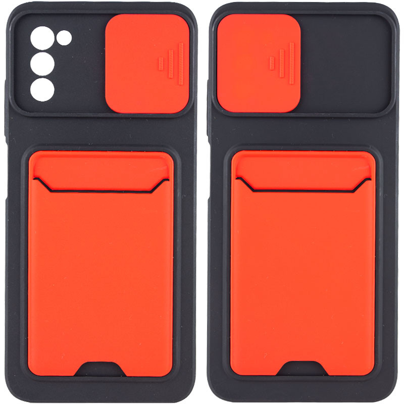 

TPU+PC чохол Card Holder для Samsung Galaxy A03s (Червоний)