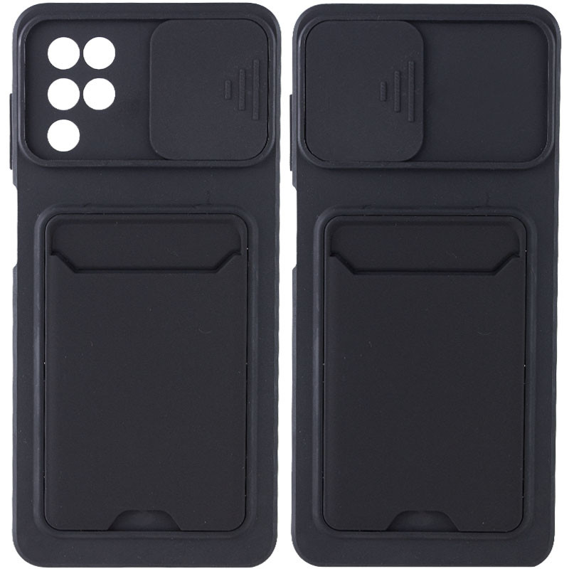

TPU+PC чохол Card Holder для Samsung Galaxy A12 (Чорний)