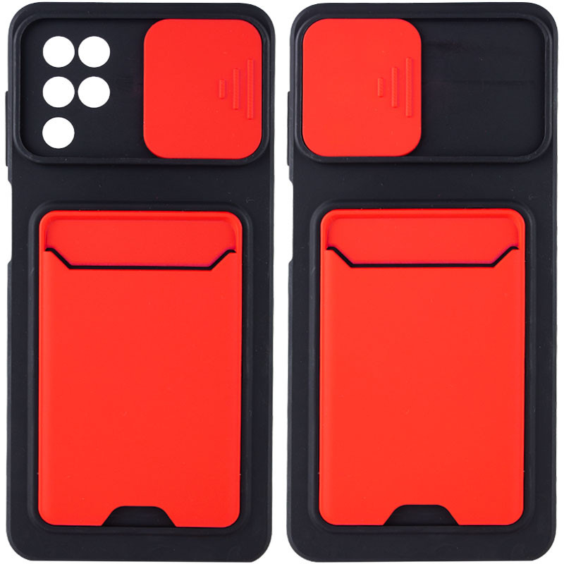 

TPU+PC чехол Card Holder для Samsung Galaxy A22 4G Красный (202132)