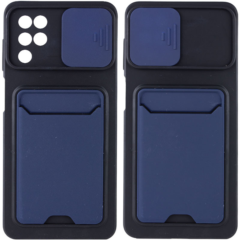 

TPU+PC чехол Card Holder для Samsung Galaxy A22 4G Синий (202133)