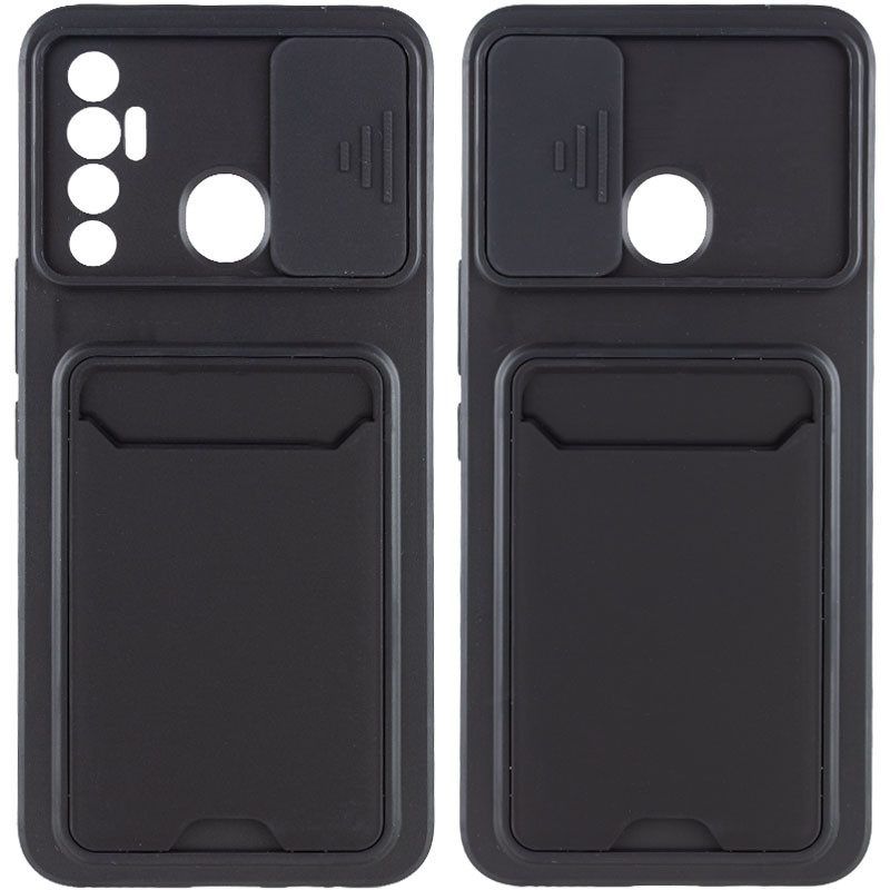 

TPU+PC чохол Card Holder для TECNO Spark 7 Pro (Чорний)
