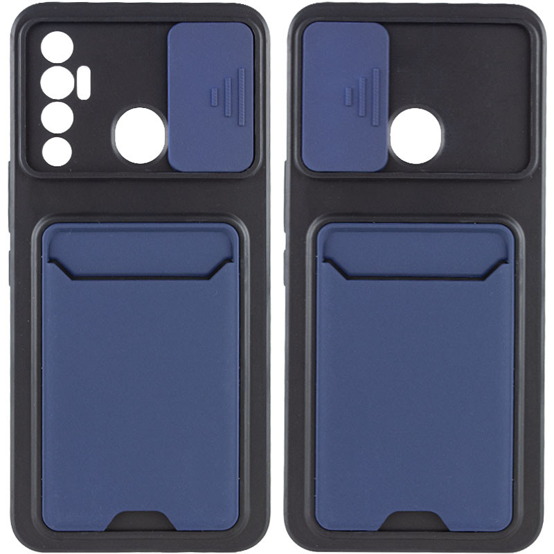 

TPU+PC чехол Card Holder для TECNO Spark 7 Pro Синий (202178)