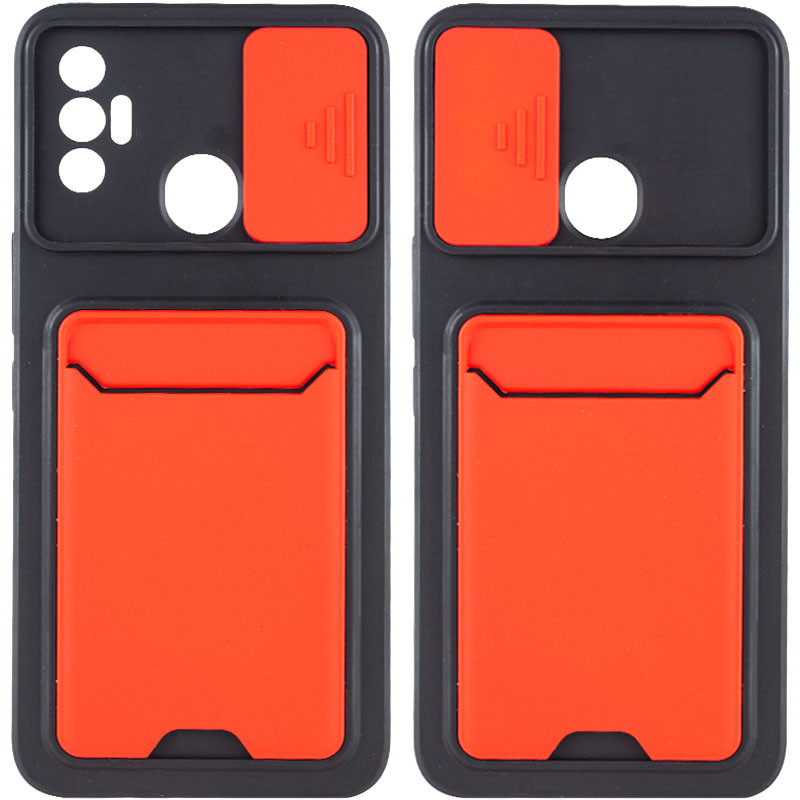 

TPU+PC чехол Card Holder для TECNO Spark 7 Красный (202172)