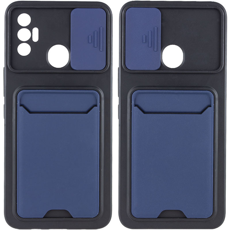 

TPU+PC чехол Card Holder для TECNO Spark 7 Синий (202173)