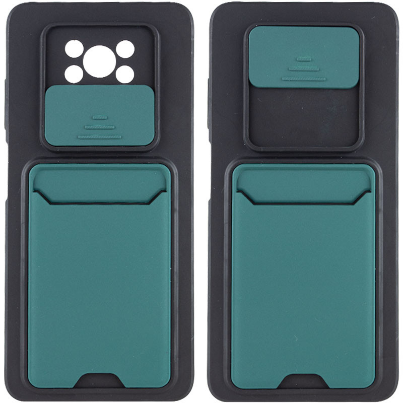 

TPU+PC чохол Card Holder для Xiaomi Poco X3 Pro (Зелений)