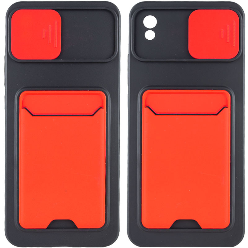 

TPU+PC чохол Card Holder для Xiaomi Redmi 9A (Червоний)