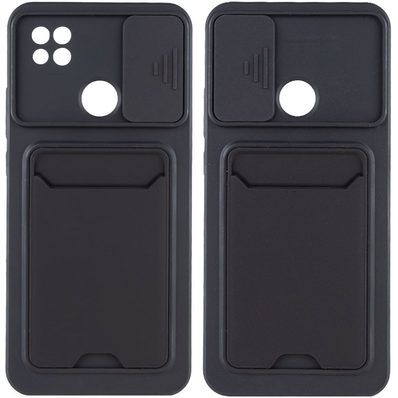 

TPU+PC чехол Card Holder для Xiaomi Redmi 9C Черный (202149)