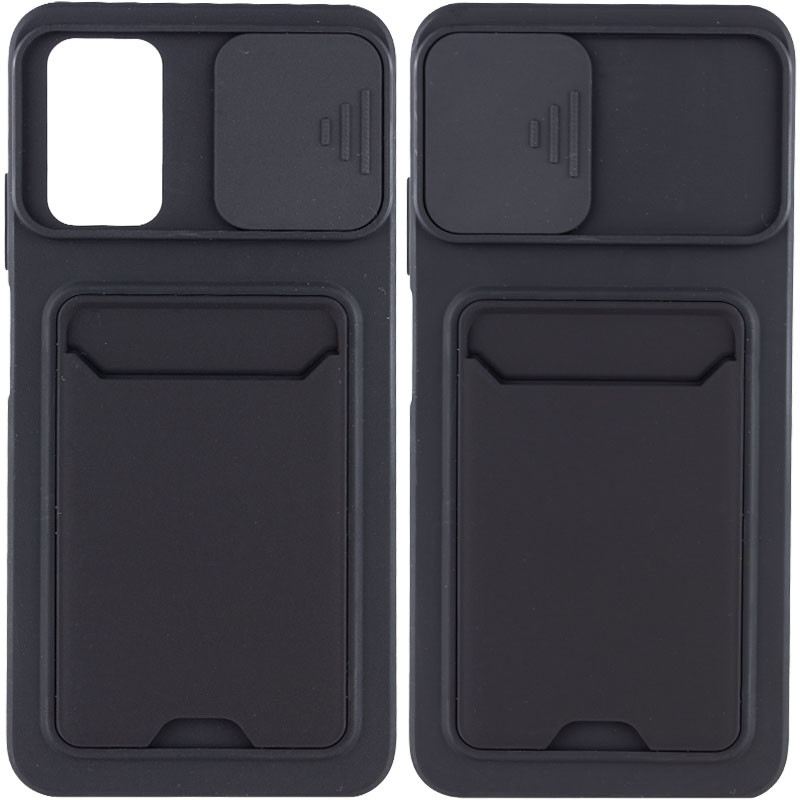 

TPU+PC чохол Card Holder для Xiaomi Redmi Note 9 4G / Redmi 9 Power (Чорний)