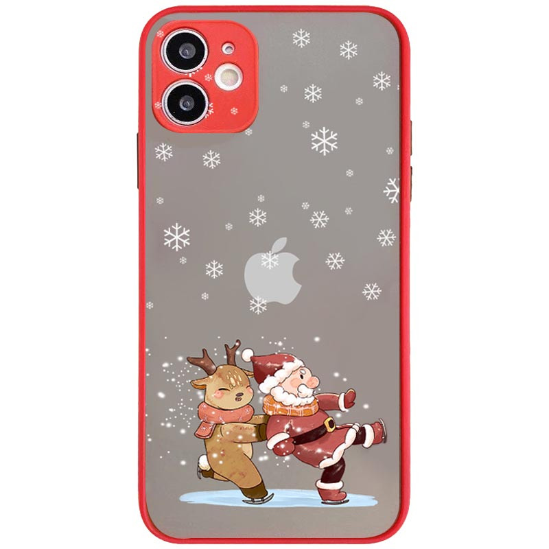 

TPU+PC чехол Christmas time для Apple iPhone 12 (6.1") Санта (204663)