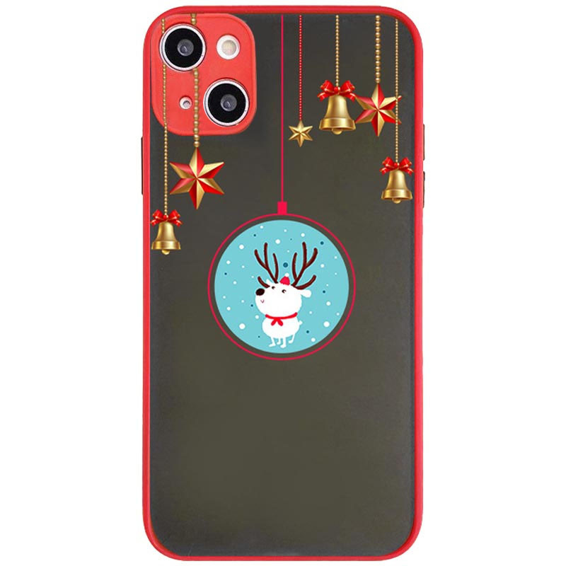 

TPU+PC чехол Christmas time для Apple iPhone 13 (6.1") Оленёнок (203074)