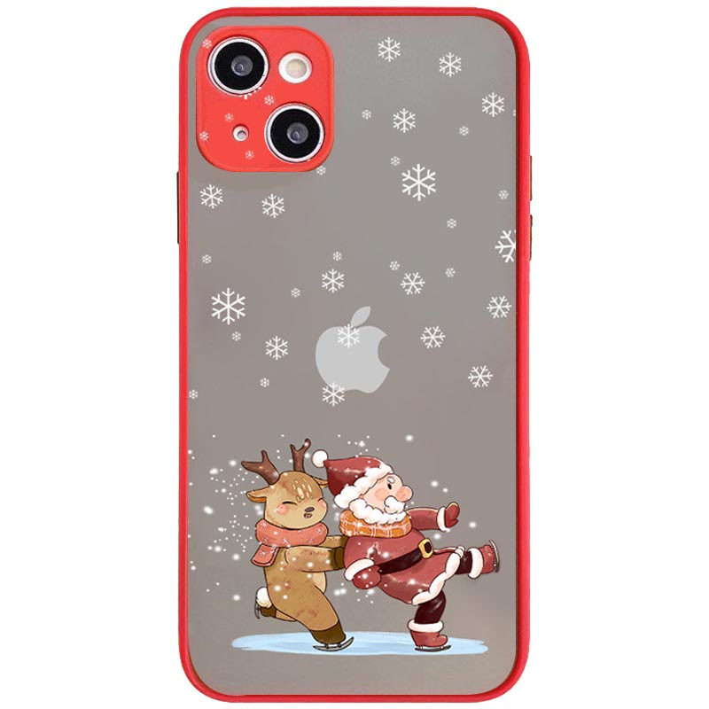 

TPU+PC чехол Christmas time для Apple iPhone 13 (6.1") Санта (203075)