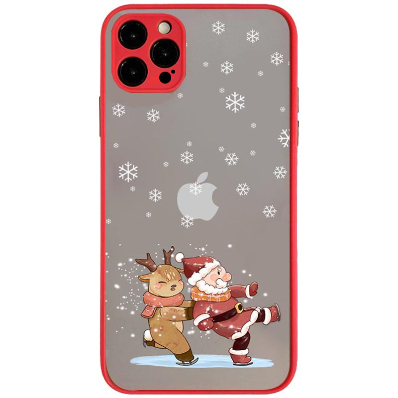 

TPU+PC чехол Christmas time для Apple iPhone 13 Pro (6.1") Санта (203078)