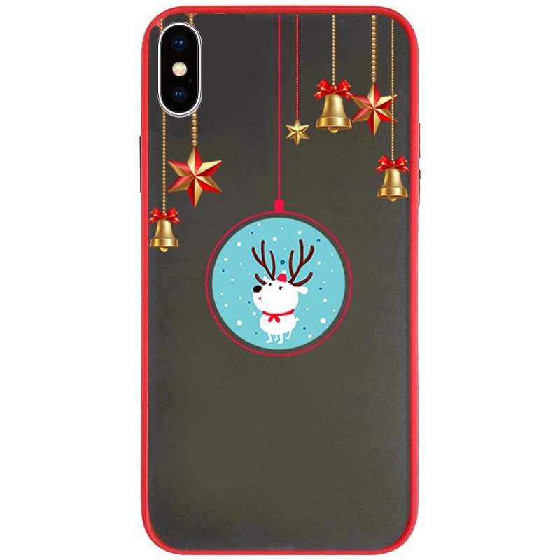 

TPU+PC чохол Christmas time для для Apple iPhone X (5.8") (Оленя)