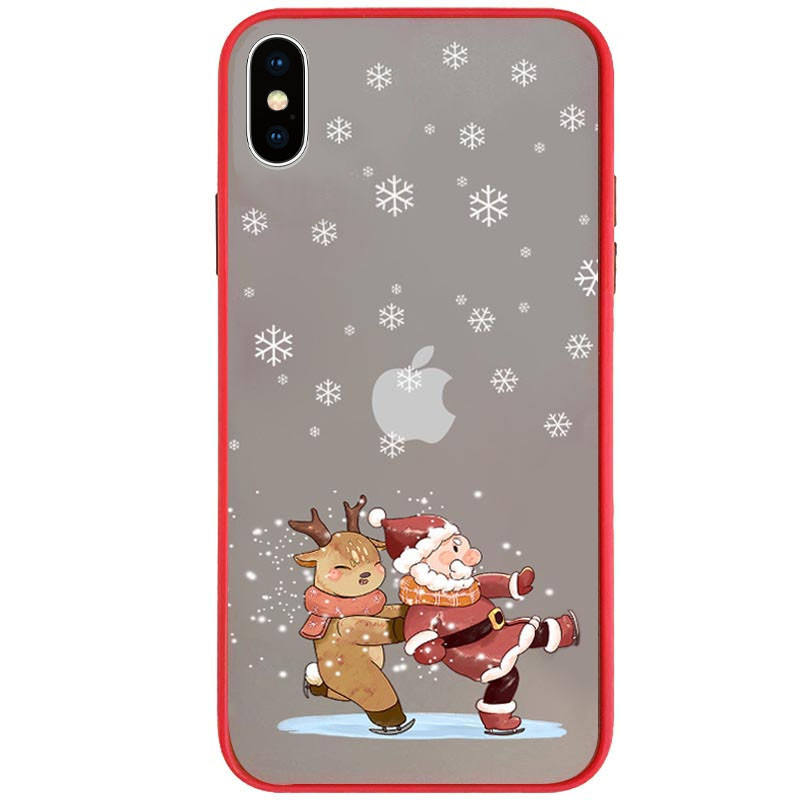 

TPU+PC чехол Christmas time для Apple iPhone X / XS (5.8") Санта (203084)