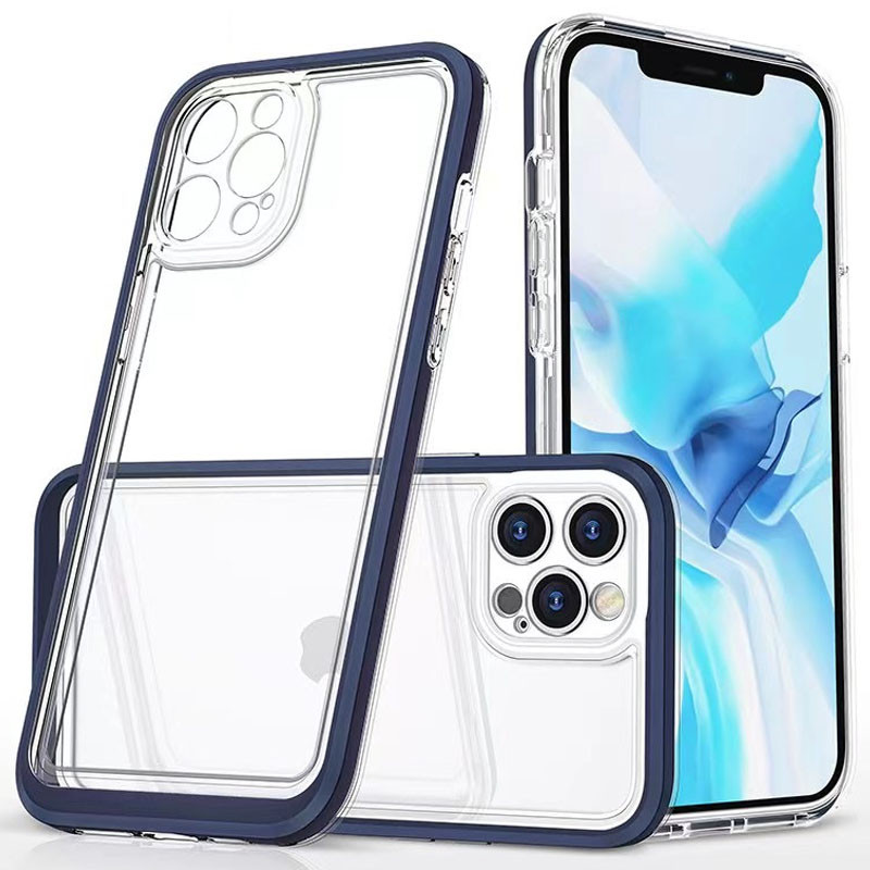 

TPU+PC чехол Clear 360 для Apple iPhone 12 Pro Max (6.7") Синий (202279)