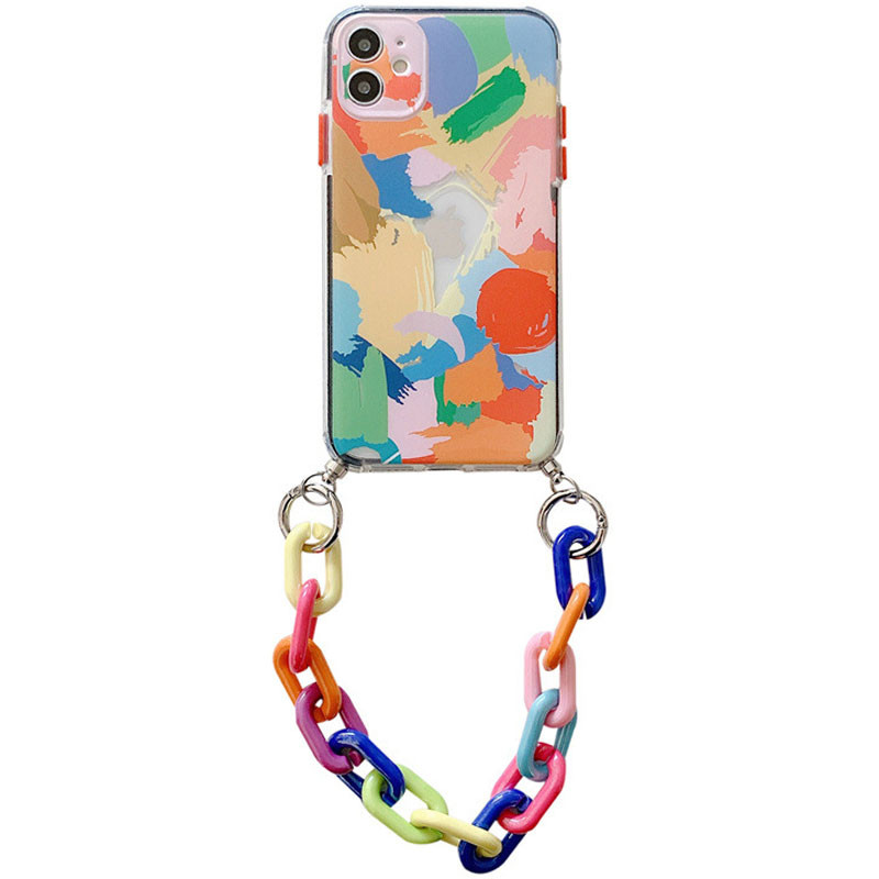 

TPU+PC чехол Colorific с подвесной цепью для Apple iPhone 12 mini (5.4") Brush (192219)