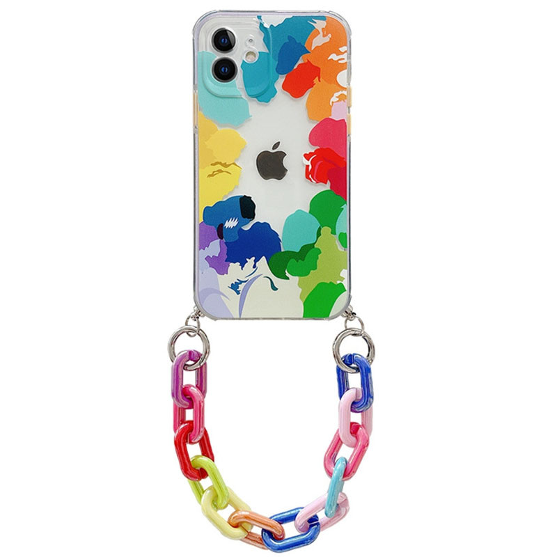 

TPU+PC чохол Colorific з підвісним ланцюгом для Apple iPhone 12 mini (Palette)