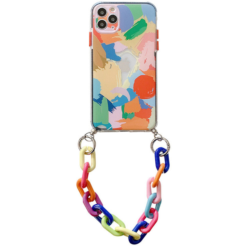 

TPU+PC чохол Colorific з підвісним ланцюгом для Apple iPhone 12 Pro Max (Brush)