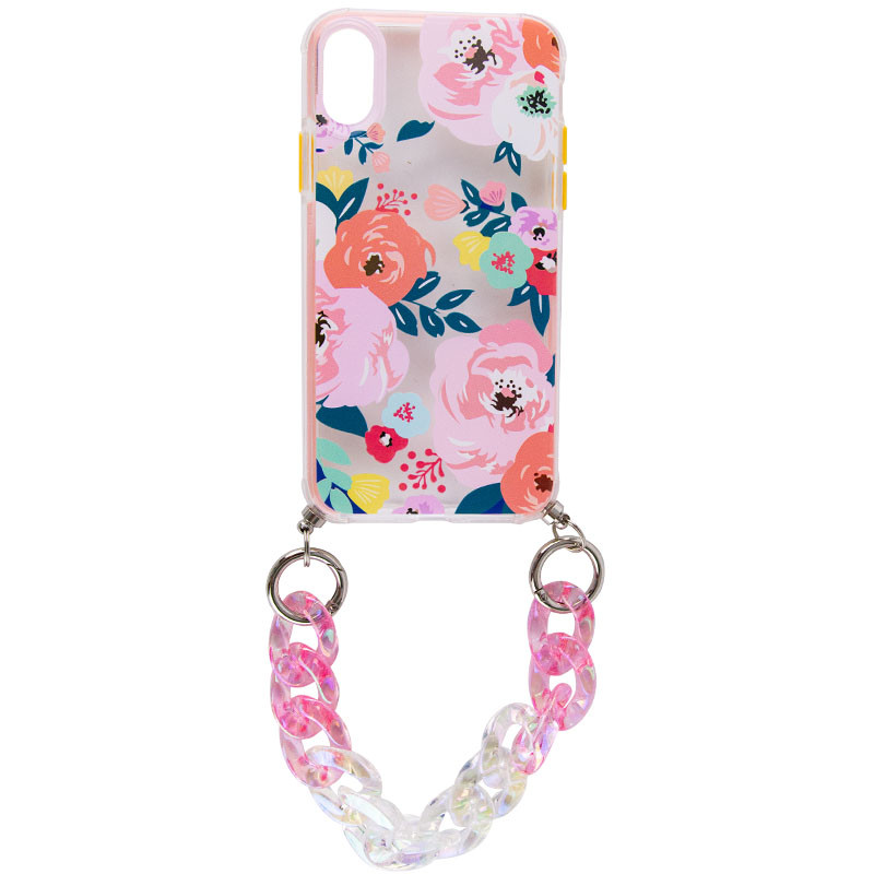 

TPU+PC чохол Colorific з підвісним ланцюгом для Apple iPhone XS Max (6.5") (Bloom)