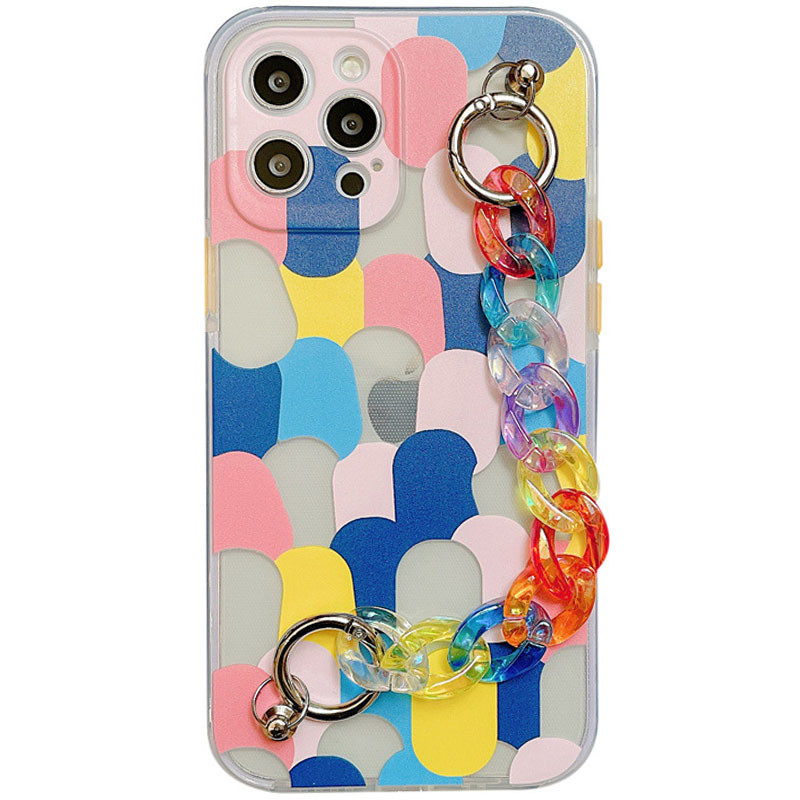 

TPU+PC чохол Colorspot з ремінцем-ланцюгом для Apple iPhone 12 Pro Max (Dots)