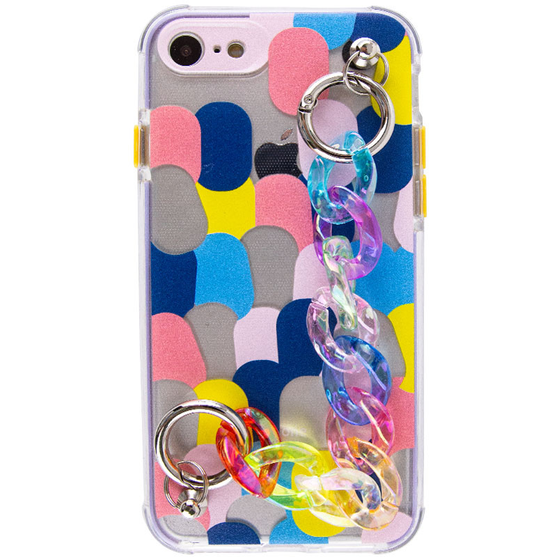 

TPU+PC чехол Colorspot с ремешком-цепью для Apple iPhone 7 / 8 / SE (2020) (4.7") Dots (192255)