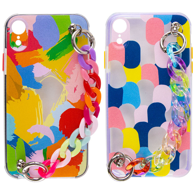 

TPU+PC чохол Colorspot з ремінцем-ланцюгом для Apple iPhone XR (6.1")