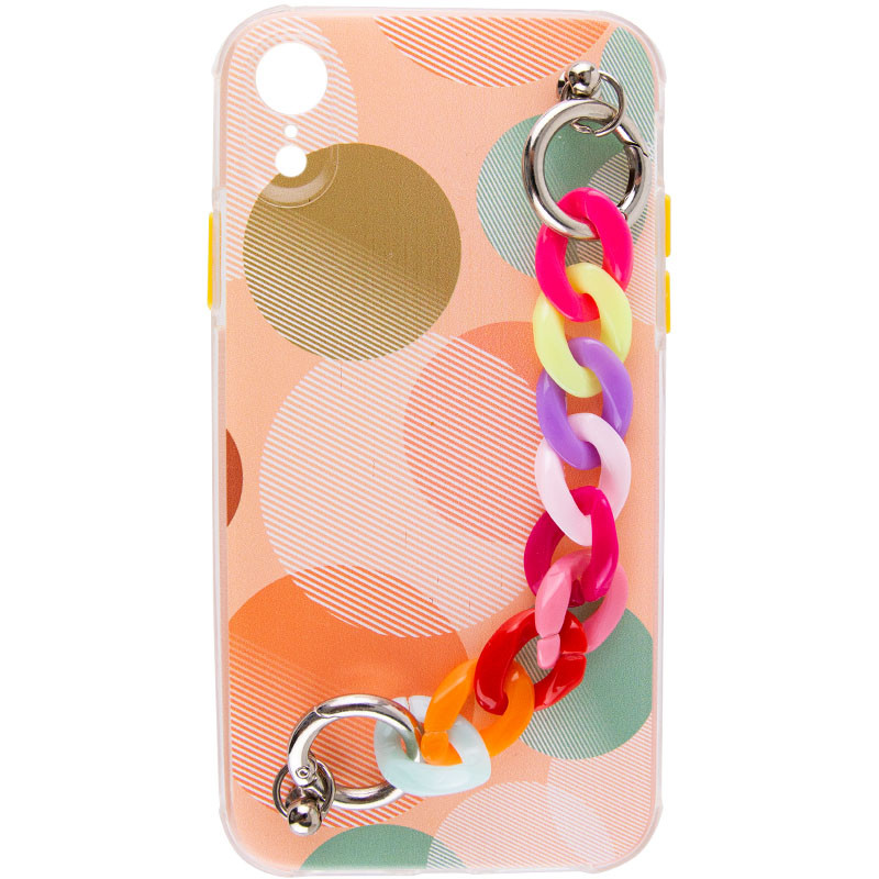 

TPU+PC чохол Colorspot з ремінцем-ланцюгом для Apple iPhone XR (6.1") (Bubbles)