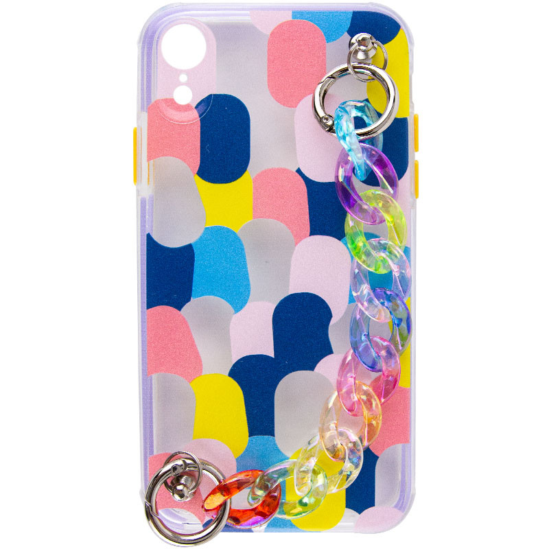 

TPU+PC чохол Colorspot з ремінцем-ланцюгом для Apple iPhone XR (6.1") (Dots)