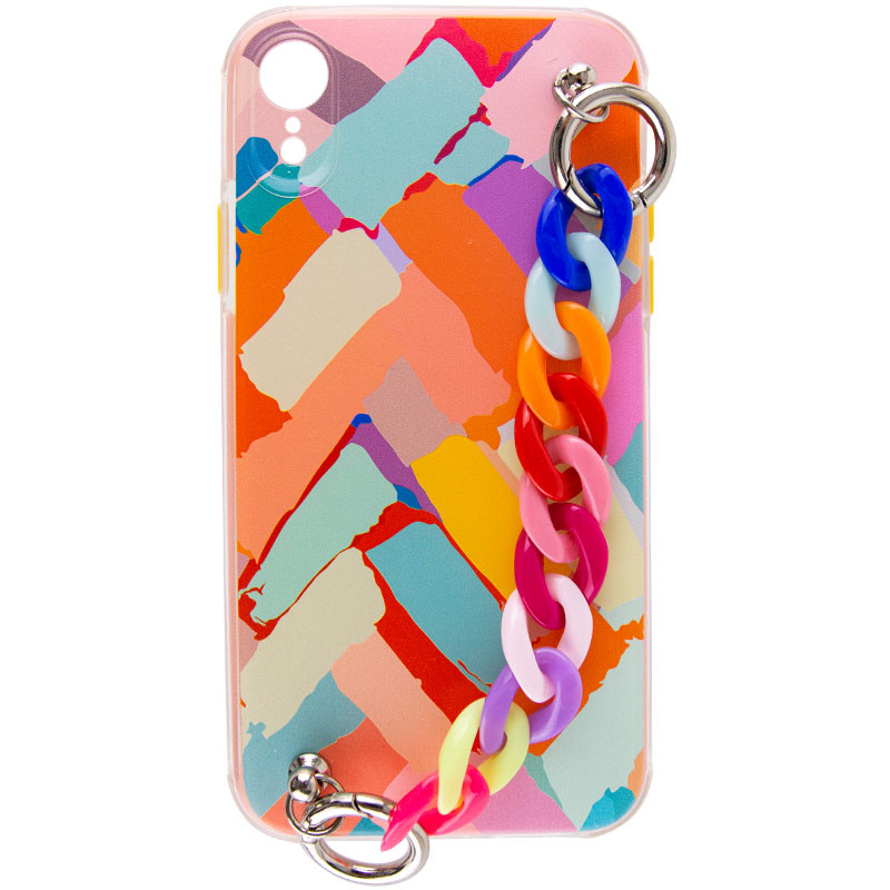 

TPU+PC чохол Colorspot з ремінцем-ланцюгом для Apple iPhone XR (6.1") (Lines)