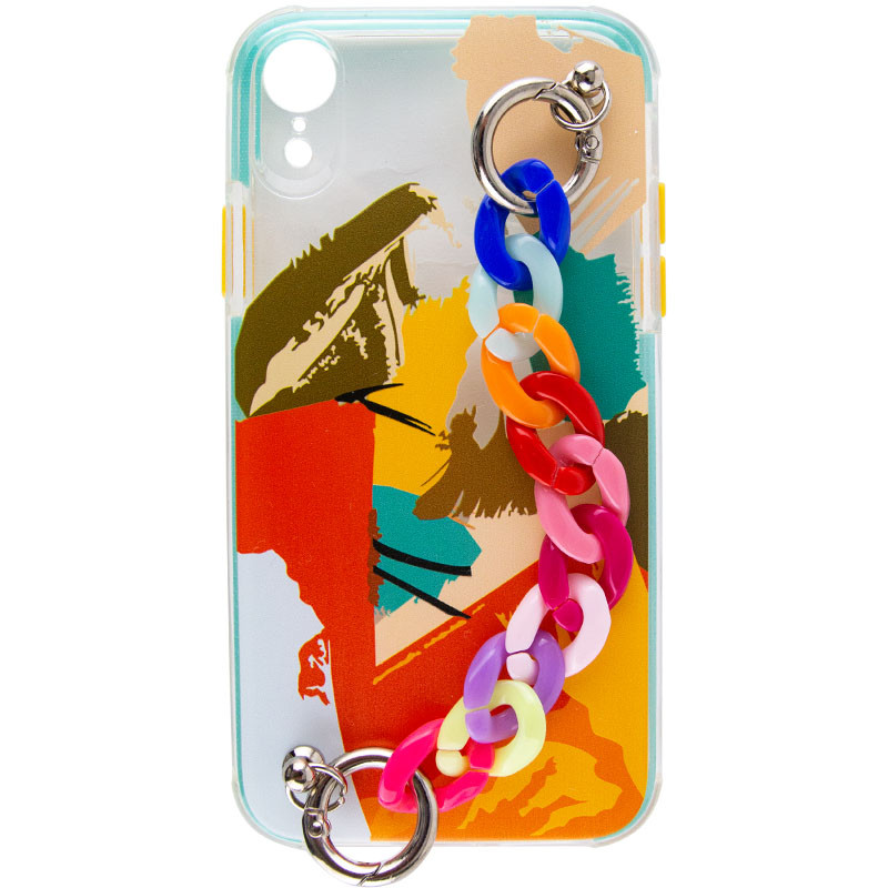 

TPU+PC чохол Colorspot з ремінцем-ланцюгом для Apple iPhone XR (6.1") (Tropic)