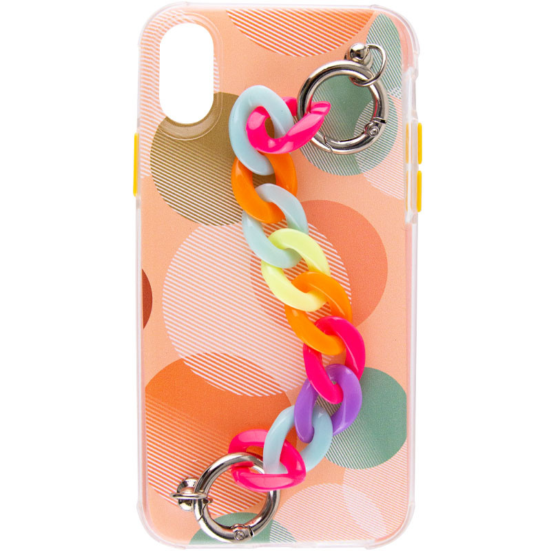 

TPU+PC чохол Colorspot з ремінцем-ланцюгом для Apple iPhone XS Max (6.5") (Bubbles)