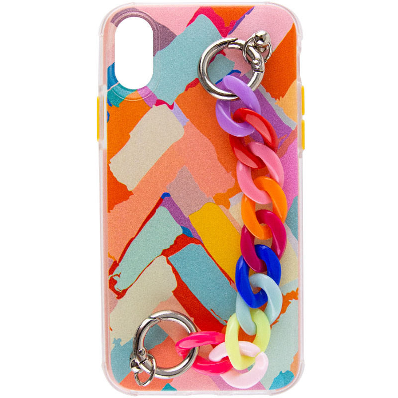

TPU+PC чохол Colorspot з ремінцем-ланцюгом для Apple iPhone XS Max (6.5") (Lines)