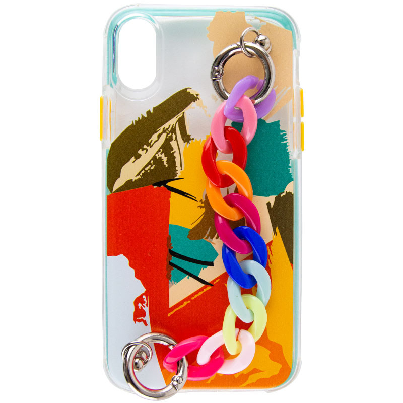 

TPU+PC чохол Colorspot з ремінцем-ланцюгом для Apple iPhone XS Max (6.5") (Tropic)